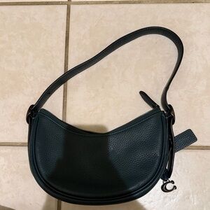 Coach Luna Dark Green Leather Shoulder Bag